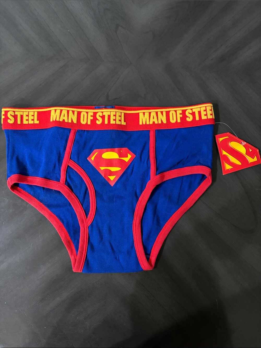 DC Comics Superman 'Man of Steel' Men's Briefs - Blue/Red/Yellow